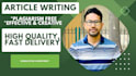 write 1500 words SEO articles and blogs  for you