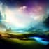 make a fantasy landscape, background illustration