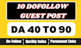 10 dofollow guest post