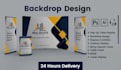 design trade show booth, banner and backdrop