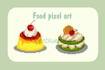 draw any food pixel art illustration