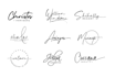 design signature handwritten and logo