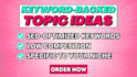 research epic blog post topic ideas with SEO keywords