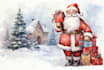 create unique christmas  illustration in ai art format