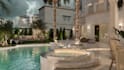 design luxury villa landscape with 3d rendering
