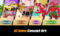 create 2d game art character design and animation