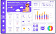 create a professional dashboard UI UX for your saas or CRM