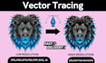 do vector tracing, convert image or logo to vector, png to vector file fastly