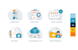 create professional flat and line icons for UI UX design