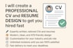 create a professional CV and resume design to get hired fast