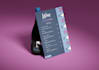 design a food flyer, modern restaurant menu, also trifold
