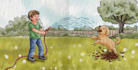 draw colorful cute childrens book illustrations