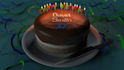 create a personalized 3D birthday cake image