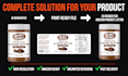 do 2d 3d box, bottle packaging mockups, ai, amazon product images