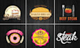 design candy chocolate sweet bakery cookie cupcake steak logo