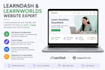 design a learndash lms website with courses and student dashboards