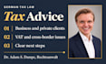 advise you on german tax law and tax planning