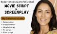 write and edit 90 pages of movie script screenplay TV film script screenwriter