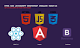 develop responsive web apps with react, angular, HTML, CSS, bootstrap and js