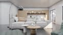 do interior design for living area, dining area and kitchen