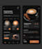 design dark mode coffee app UI UX design for android and ios