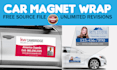 design professional unique car magnet and window decals design