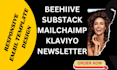 use substack to  build an interactive email template newsletter