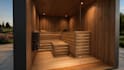 do a sauna design and a layout