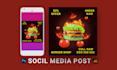 social media post and business card design