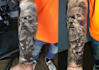 create a black and grey realism tattoo design
