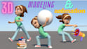 do 3d character animation,modeling,texturing,rigging in maya