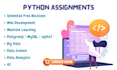 code your python assignment and python projects, scripts
