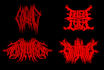 draw a metal band logo style