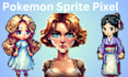 illustrate 2d game character art props icons asset pixel videos games pokemon