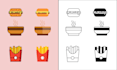 design unique and modern icons set