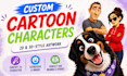 design a custom cartoon character, mascot, or avatar in 2d or 3d style