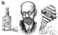 make a black and white detailed vector illustration