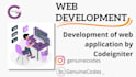 create a web application using laravel ,php and codeigniter