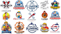 design unique professional plumbing logo high quality