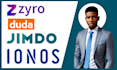 design and redesign zyro website ionos website duda website jimdo website