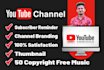 do perfectly setup youtube channel with logo, banner, intro, outro