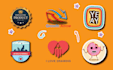 design sticker, badge, patch and logo