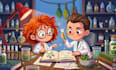 draw children story book, children book and watercolor picture book