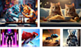 create ai generated character design digital art background