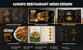 design restaurant menu, food menu, digital and printable