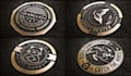 design 3d circle stamp badge logo
