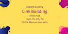 do 50 link building and create backlinks in high da sites