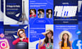 design creative social media post ads for instagram facebook and linkedin