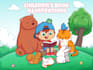create cute children book illustrations with animals