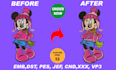 do embroidery digitizing in 2 hours emb, dst, pes files